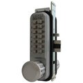 Lockey Mechanical Keyless Narrow Stile Passage Knob Lock Double Combination Satin Chrome 2930DC-SC